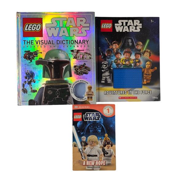 LOT of 3 LEGGO Star Wars BOOKs Dictionary Adventure Hope Hardcover BOOK - Picture 1 of 6